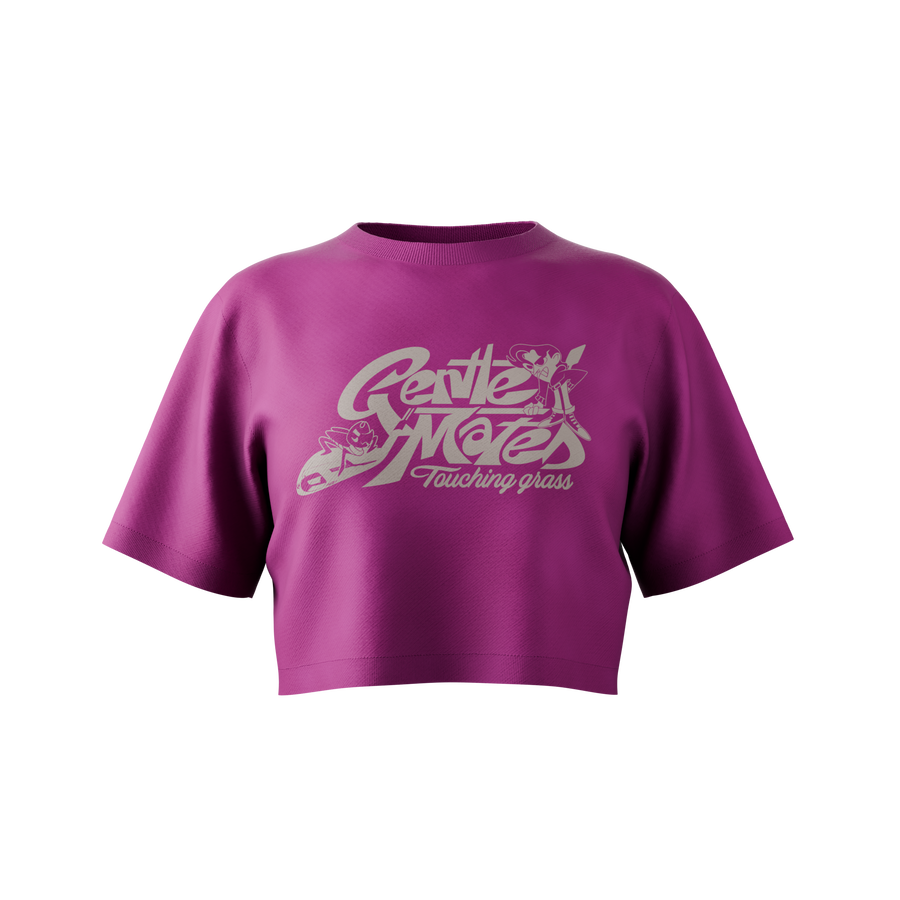 Crop top Touching Grass rose