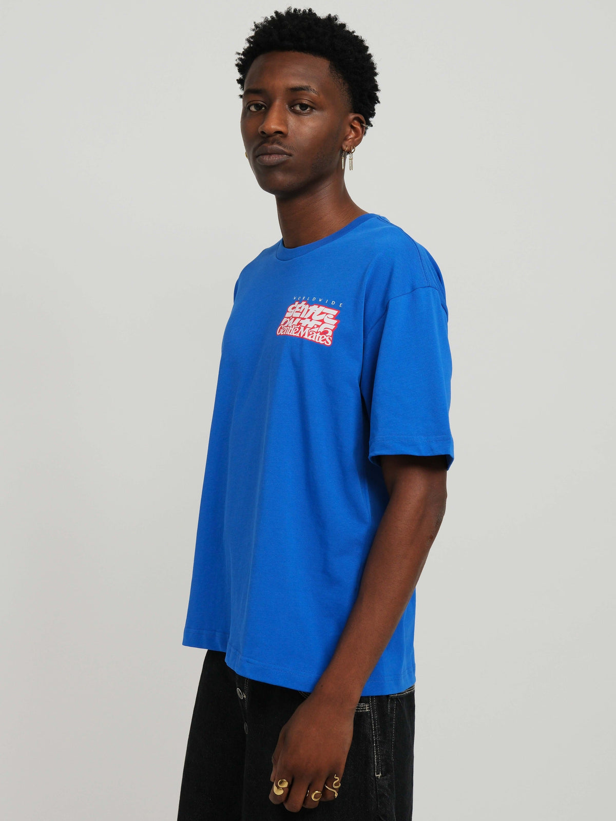 T-shirt Worldwide bleu